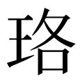 珞意思|珞（汉语文字）